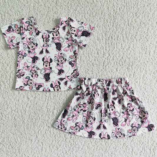 Fashion Baby Girl Clothes Short Sleeve T-shirt Skirt Dress Set Summer Toddler Girls Outfits GSD0039