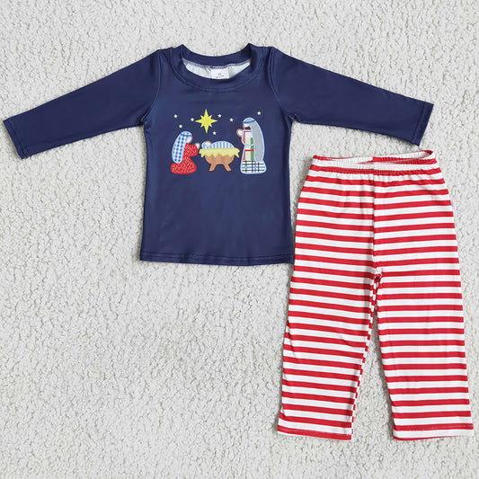 Toddler Baby Boys Clothes Cute Long Sleeve Long Pants Set Fashion Kids Boutique Clothing 6 A20-17