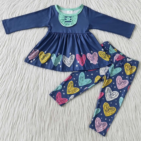 Valentine's Day Baby Girl Clothes Long Sleeve Outfits 6 A23-7