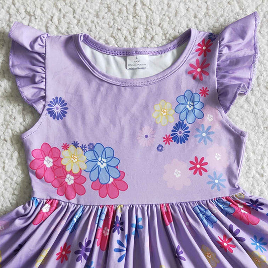 Fashion Kids Clothes Girls Dresses Short Sleeve Twirl Dress GSD0003