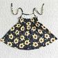 Hot Sale Baby Girl Designer Clothes Boutique Toddler Girls Dress Sunflower Print Cute Girls Dresses Wholesale GSD0036