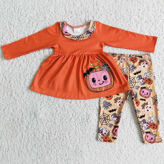 Baby Girl Clothes Cartoon Cute Halloween Toddler Girls Clothing Sets Boutique Outfits 6 B4-40