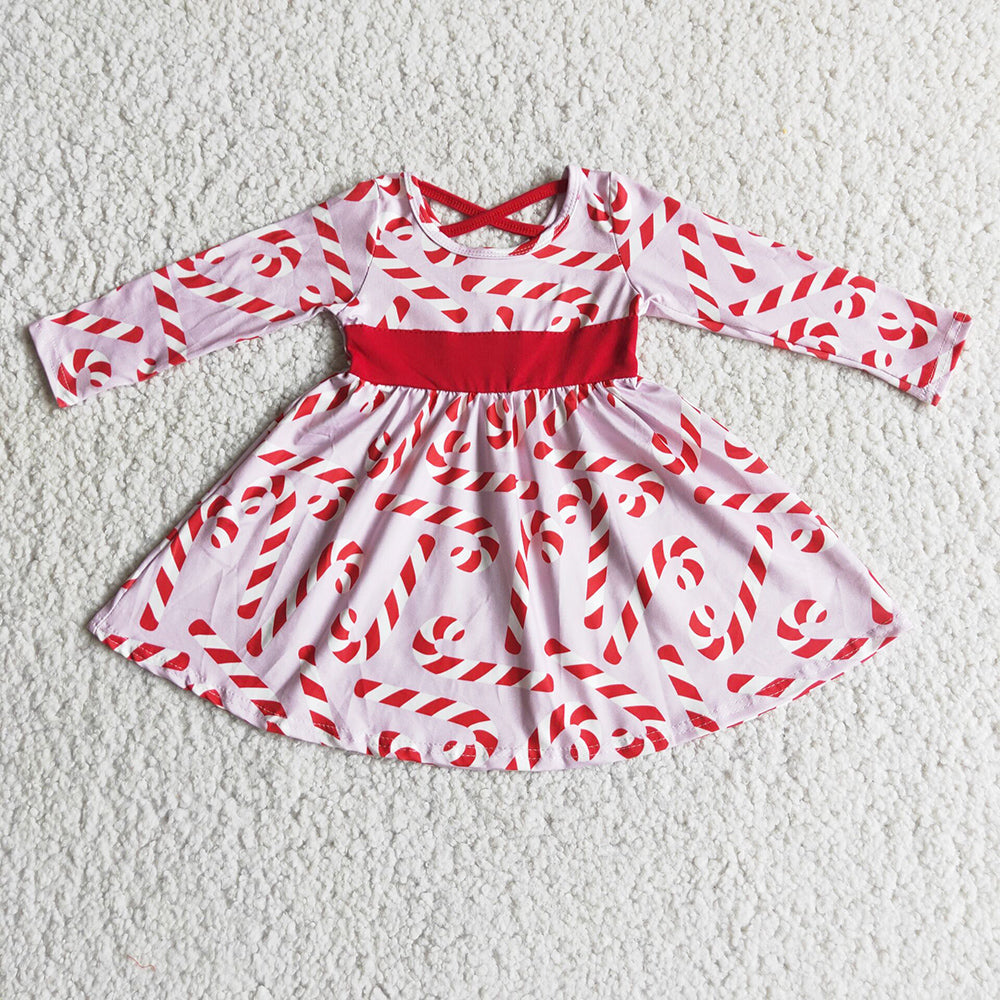 Boutique Baby Girls Twirl Dress Pink Christmas Boutique Girls Dresses Holiday Clothing 6 A12-18