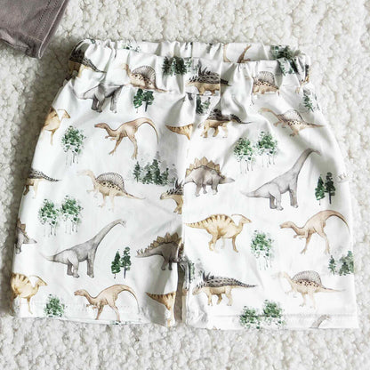 Boutique Baby Boy Clothes Summer Kids Outfits Dinosaur Boys Clothing Sets D11-12