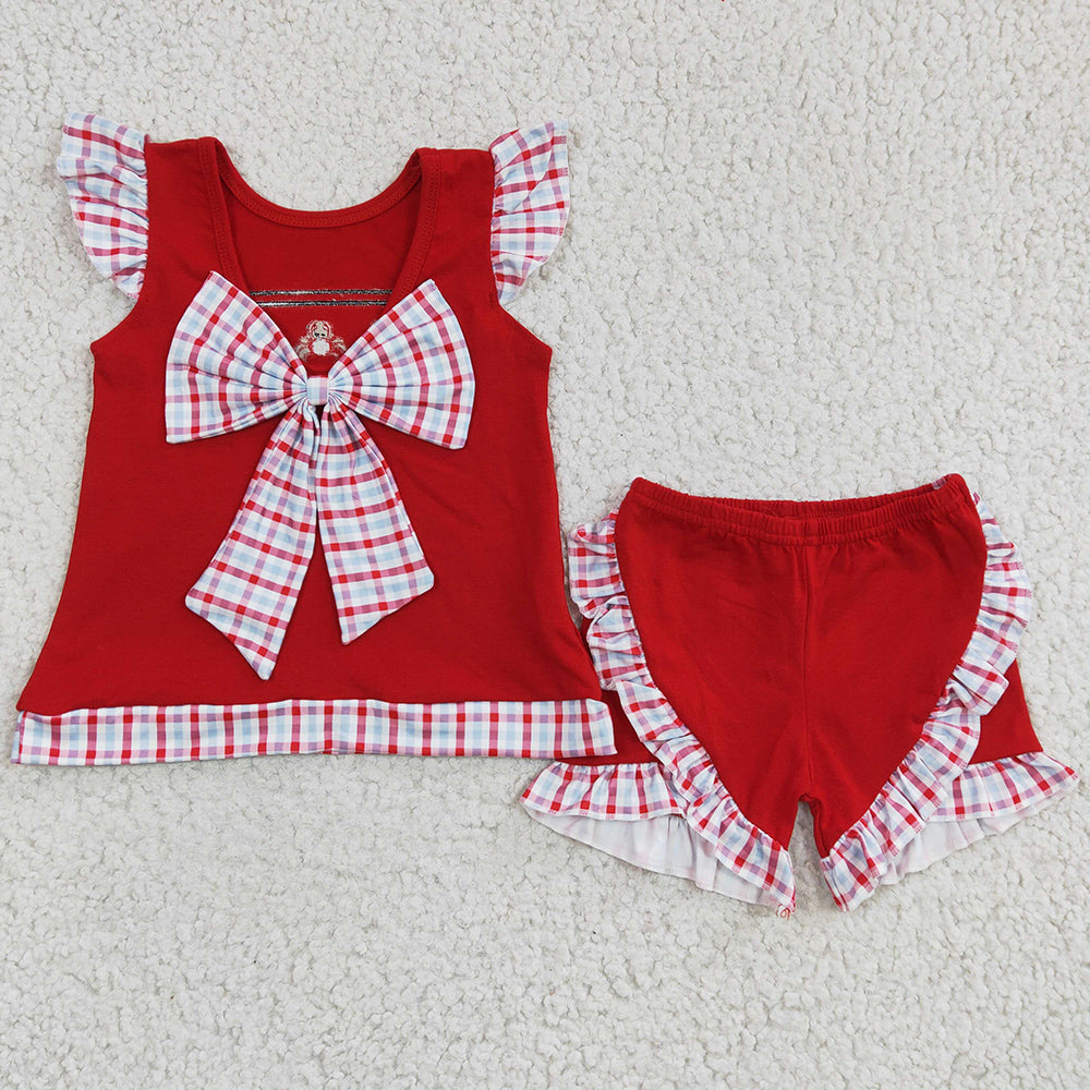 Boutique Summer Girls Clothes Cute Crab Embroidery Baby Girl Clothes Set GSSO0142