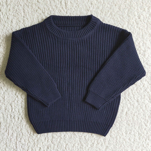 Navy High Quality Toddlers Baby Girls Sweater GT0030