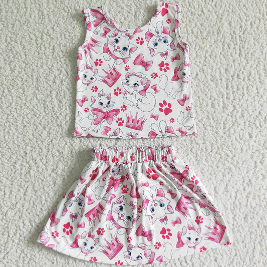 New Fashion Summer Baby Girls Clothes Set Boutique Girls Clothing with Skirts Outfits GSD0041