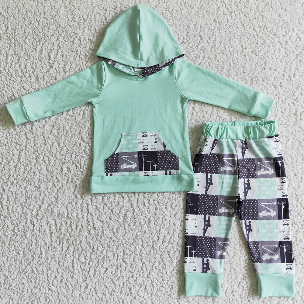 Fall Boutique Baby Boys Clothes Hooded Outfits 6 C8-4