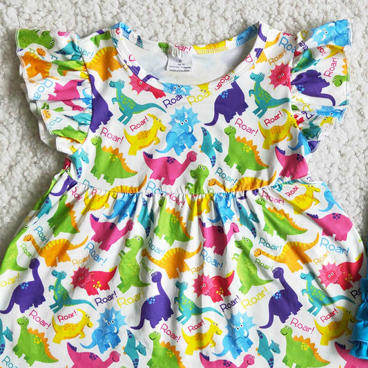 Fashion Baby Girls Clothing Set Dinosaur Cute Girl Boutique Clothing Kids Outfits Wholesale Children Clothes D11-27