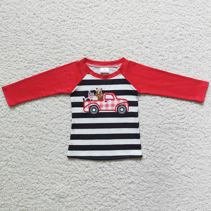 Boutique Girls Clothing Farm Embroidery Fall Kids Sibling Clothing Set GLP0031