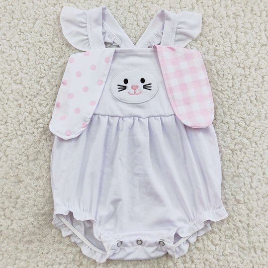 Bunny Print Boutique Baby Girls Romper Easter Baby Clothing SR0111