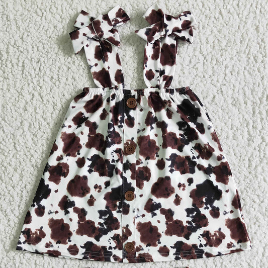 New Fashion Kids Designer Clothes Girls Summer Outfits Cow Print Cute Baby Girls Clothes Set Boutique Kids Clothing Wholesale GSSO0037