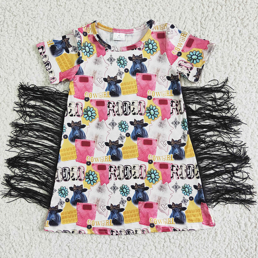 New Design Baby Girls Dress Tassel Design Boutique Girls Summer Dress with Boutique Girls Clothes Bummie Set GSD0090