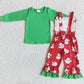 New Design Baby Girls Clothes Overalls Outfits Santa Claus Print Boutique Girls Christmas Clothes Sets Wholesale 6 C7-4