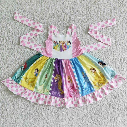 Fashion Girls Twirl Dresses Cute Little Girls Dress C0-23