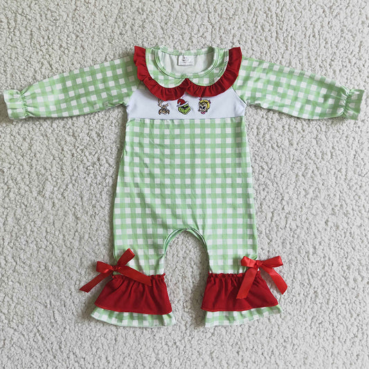 Christmas Baby Girls Romper Embroidery Boutique Boy Rompers LR0018