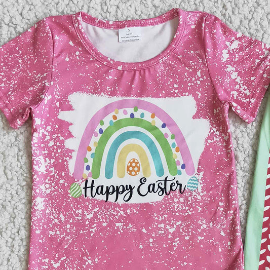 New Arrival Baby Girl Clothes Happy Easter Boutique Kids Clothes Girls Bell Pants Set