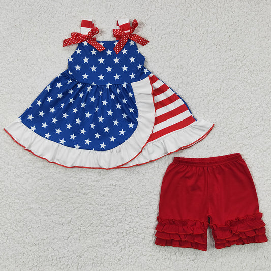 July 4th Kids Girls Clothing D7-1