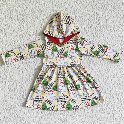 Hippo Print Cute Kids Hoodie Clothes Christmas Boys Girl Hooded Top BT0056