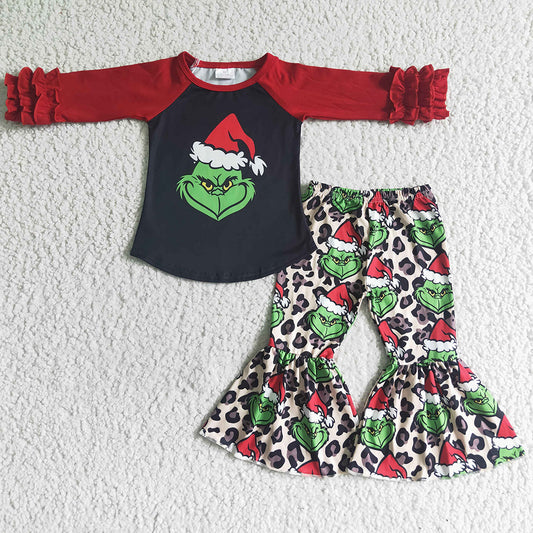 Hot Sale Baby Girls Clothes Boutique Kids Christmas Outfits GLP0010