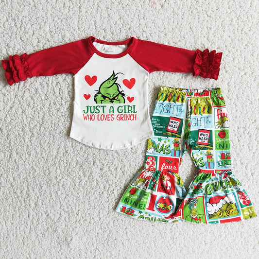 Christmas Toddler Baby Girl Clothes Set Boutique Kids Clothes Girls Outfits 6 C7-19