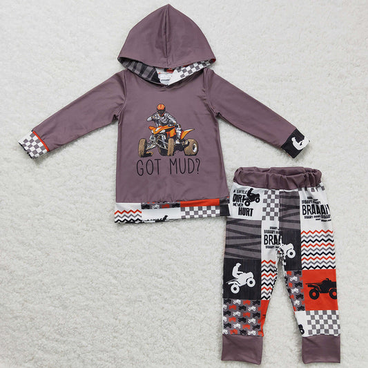 Hot Sale Boys Clothing Hoodies Set Fall Winter Baby Boy Hooded Outfits 6 A10-28