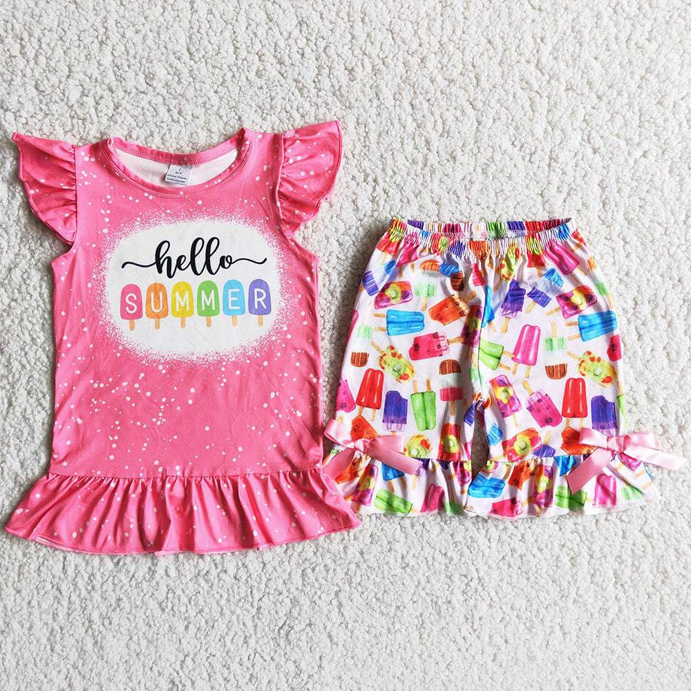 New Fashion Baby Girls Clothes Set Cute Kids Clothes Girls Boutique Outfits Wholesale Children Clothes D10-11