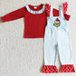 Boutique Girl Clothes Suspender Pants Set Christmas Fashion Girls Outfits GLP0192