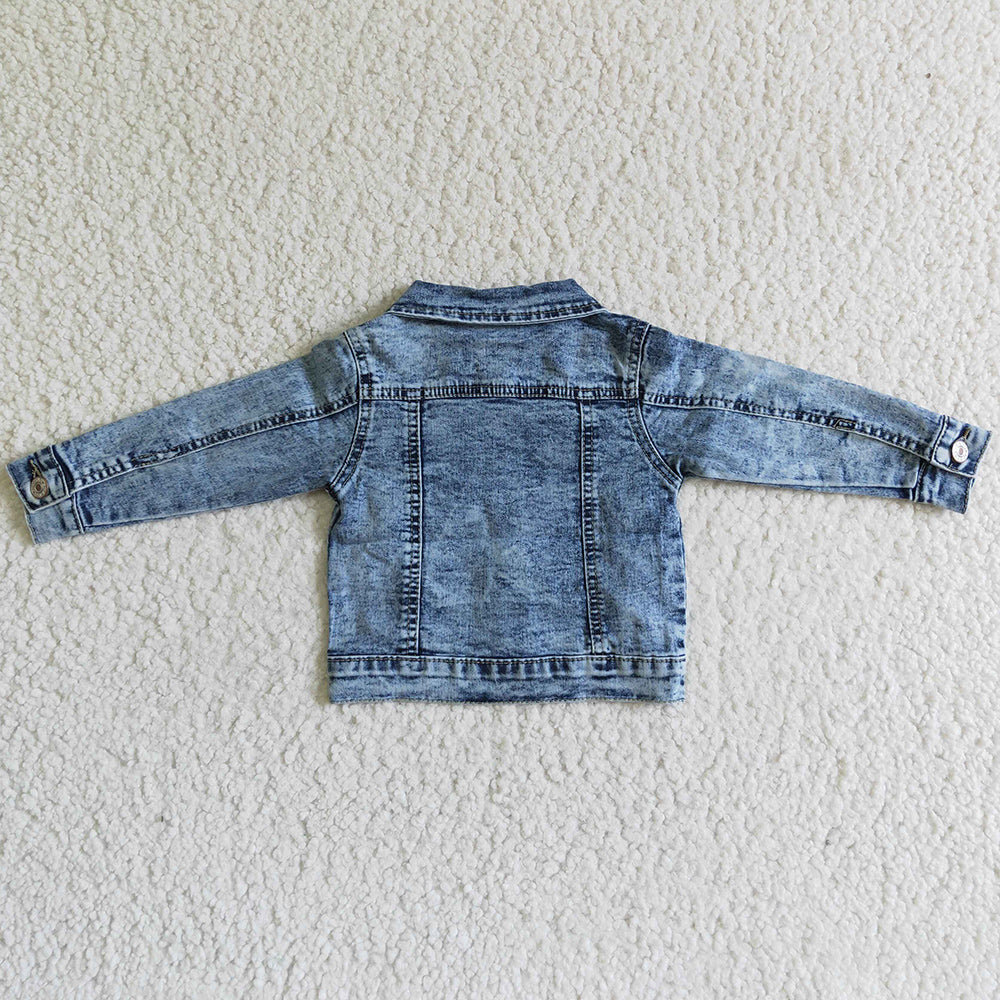 Boutique Girls Jeans Coat Jacket High Quality Baby Girl Denim Coat 6 A5-14