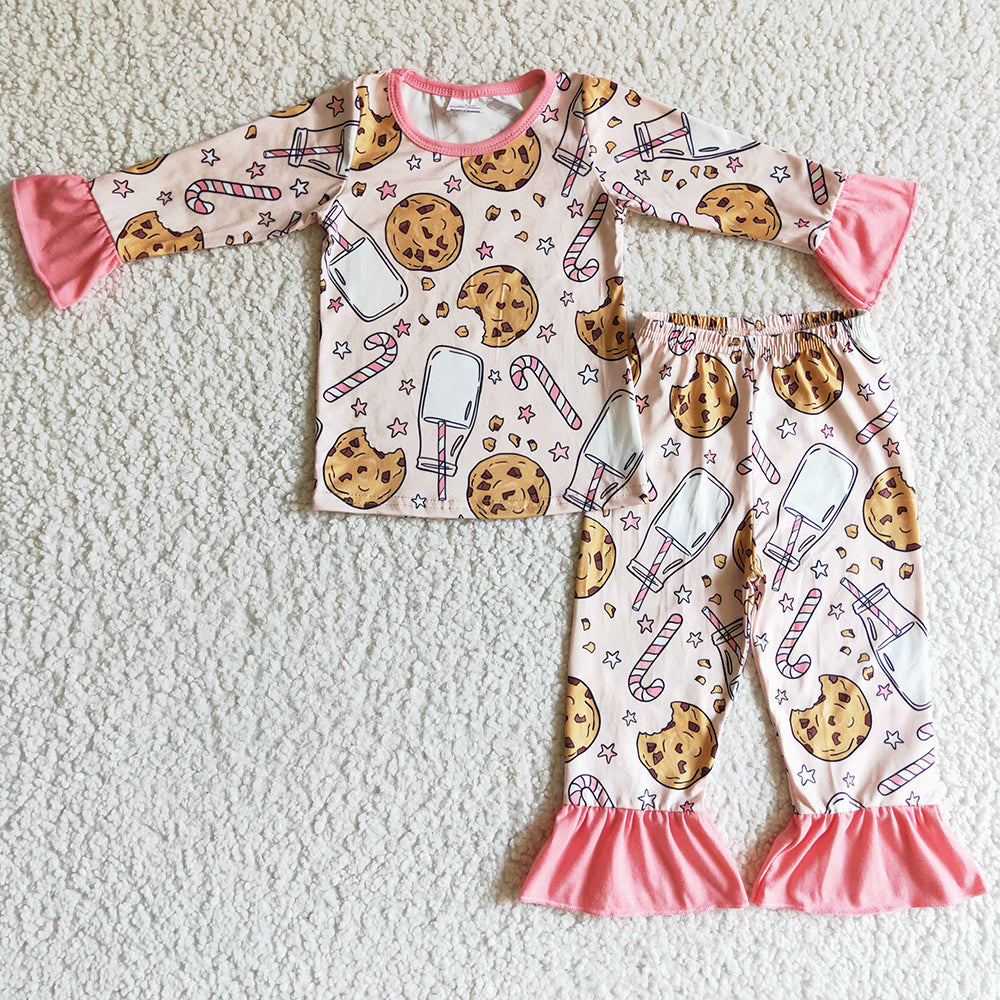 New Boutique Baby Girl Pajamas Cute Christmas Girls Sleepwear GLP0189