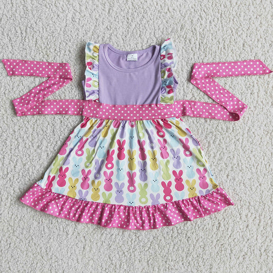 Boutique Baby Girl Dress Easter Bunny Toddler Girl Dresses