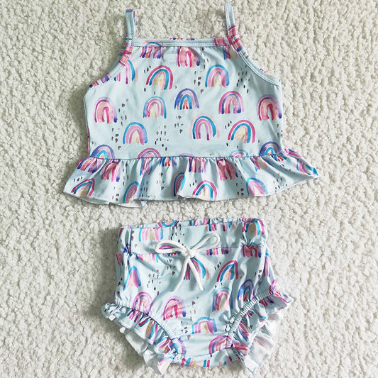 Hot Sale Summer Baby Girls Clothes Bummies Set Cute Girls Boutique Clothing Kids Bummies Outfits GBO0033