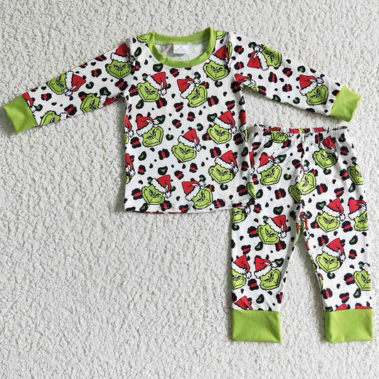 Boys Christmas Pajamas Set Cute Fall Winter Sleepwear BLP0076