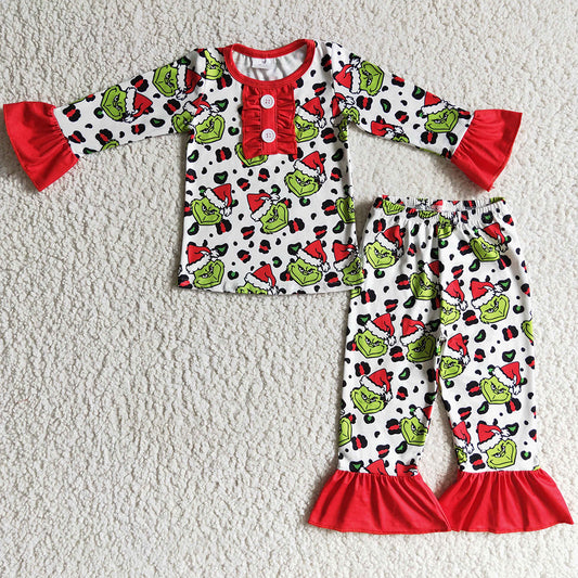 Christmas Toddlers Girls Pajamas Set Cartoon Cute Baby Girl Sleepwear GLP0214