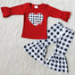Boutique Baby Girl Clothes Love Embroidery Valentine's Day Kids Outfits 6 B11-36