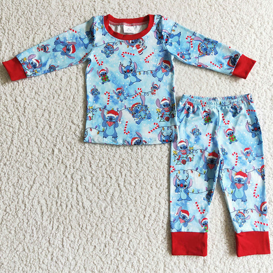 Cute Toddler Baby Boys Pajamas Sleepwear Set Christmas Kids Sibling Pajamas BLP0096