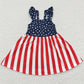 Baby Girls Dress 4th of July Star Stripe Knee Length Dresses GSD0289