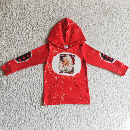 Christmas Kids Hoodie Set Santa Claus Print Boutique Girls Clothes Top GT0052