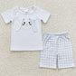 Boutique Girls Clothes Bunny Embroidery Easter Day Girls Outfits BSSO0090 GSSO0128