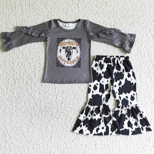 Cow Print Boutique Girls Clothes Fall Outfits GLP0102