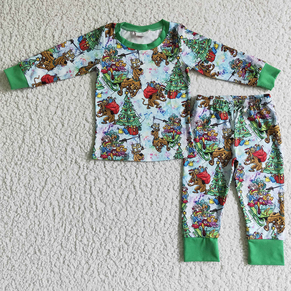 Christmas Toddler Boys Pajamas Long Sleeve Sleepwear Set BLP0089