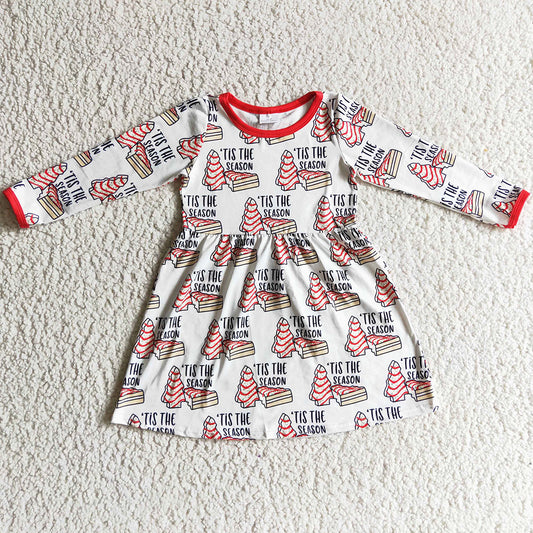 Christmas Baby Girls Dress Long Sleeve Boutique Girls Dresses GLD0110