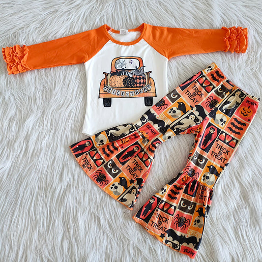 Baby Girls Clothes Pumpkin Boutique Toddler Girls Clothes Halloween Outfits 6 A7-30