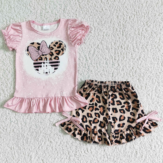 New Fashion Baby Girls Clothes Set Summer Boutique Girls Clothing Cartoon Print Cute Girls Outfits GSSO0062