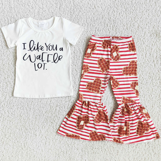 RTS Baby Girls Clothes I Like You Valentine's Day Kids Clothes Girls Outfits Love D9-4