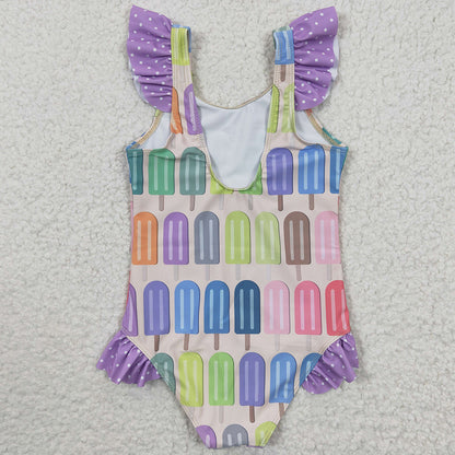 Summer Girls Swimsuit 1pc Boutique Kids Swimwear S0079