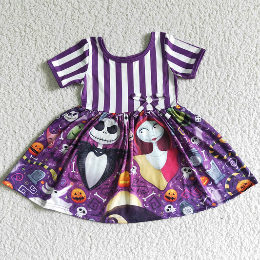 Halloween Baby Girls Dress Cartoon Print Fashion Toddler Girl Dresses High Quality GSD0108