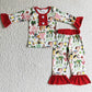 Boutique Toddler Girls Pajamas Sleepwear Fashion Christmas Nightwear Set GLP0215 BLP0077