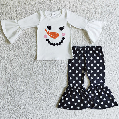 Girls Clothes Hooded Outfits Snowman Cute Baby Girls Clothing GLP0293