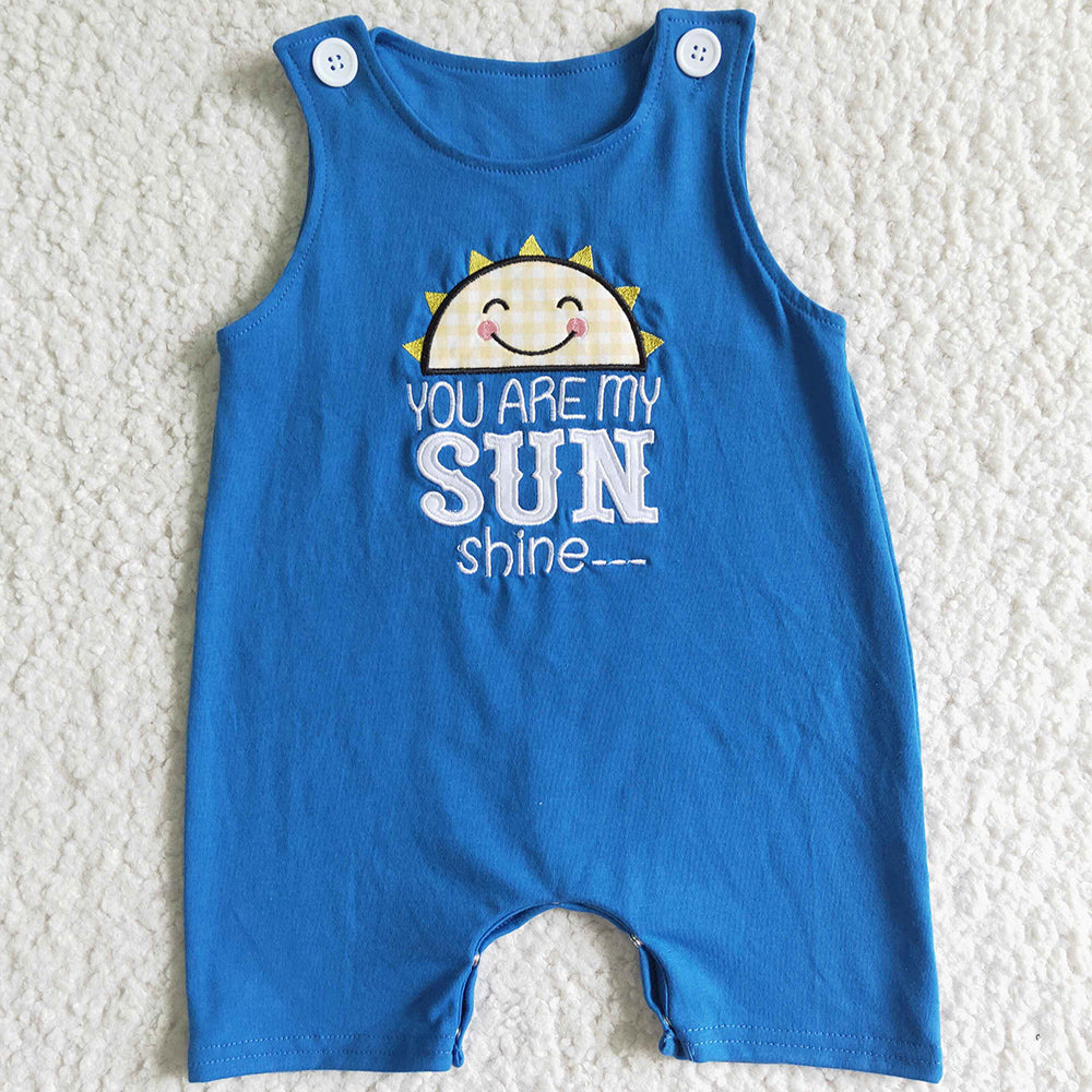 Boutique Girl Romper Embroidery Cute Kids Ropmer You Are My Sunshine SR0035